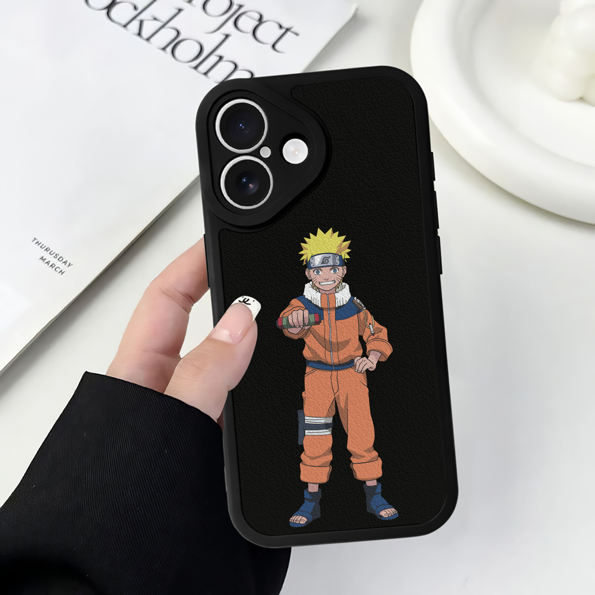 （画像用） NARUTO -ナルト- うずまき ナルト Uzumaki Naruto 【iPhone 16シリーズ対応】シリコンスマホケース（レザー調） 材質：シリコン